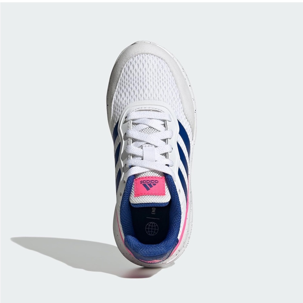 Adidas Kids' White, Blue, and Pink Sneakers - Picture 3 of 8
